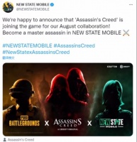 《绝地求生》官宣联动《刺客信条》 预计8月17日上线