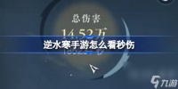 逆水寒手游怎么看秒伤 逆水寒手游看秒伤方法