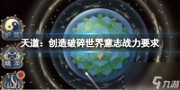 《天道 创造》破碎世界意志战力要求 破碎世界意志攻略