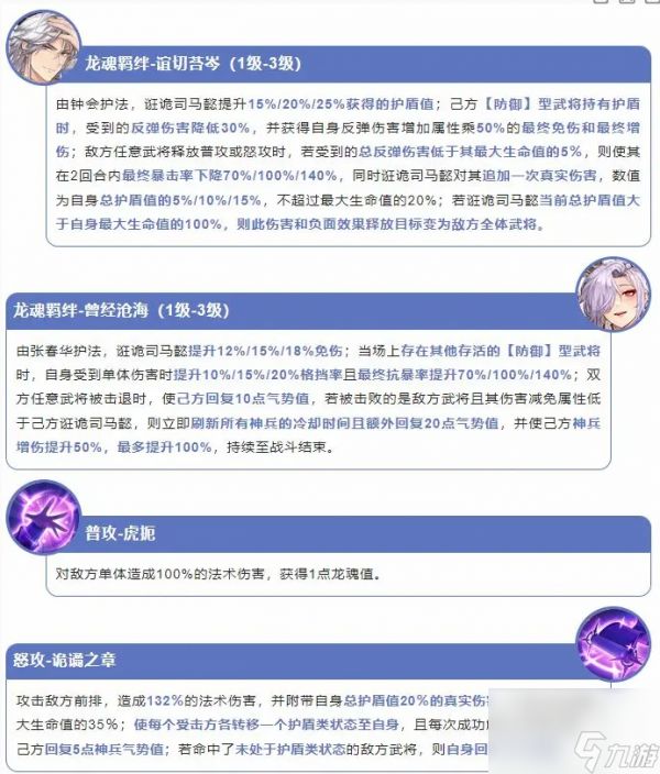 《三国志幻想大陆》诳诡司马懿技能有哪些 技能介绍一览