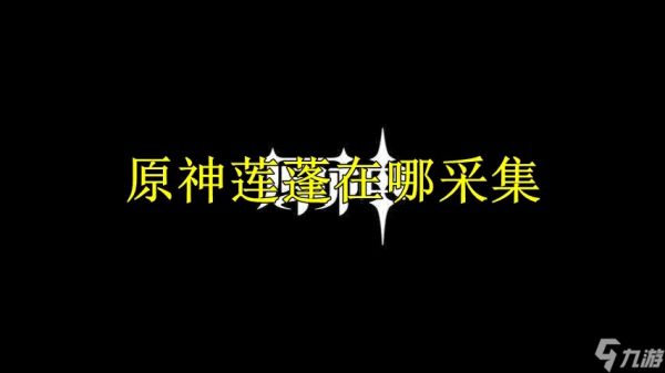 原神莲蓬在哪采集