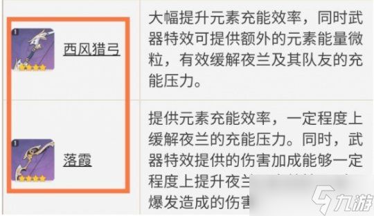 夜兰武器推荐顺序一览,夜兰队伍搭配建议