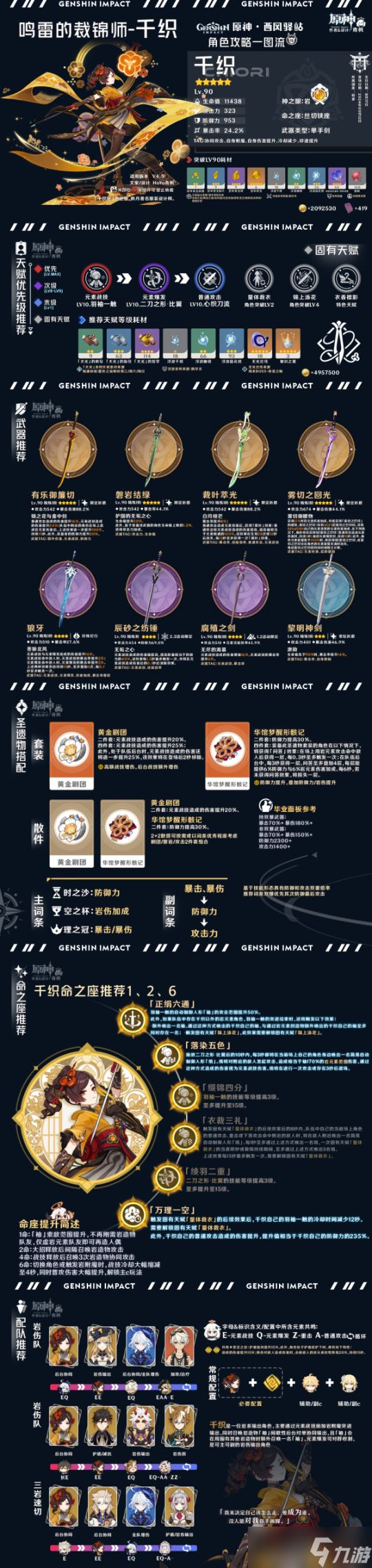 【<a id='link_pop' class='keyword-tag' href='https://www.9game.cn/yuanshen/'>原神</a>】V4.5角色攻略「千织」一图流丨角色解析攻略