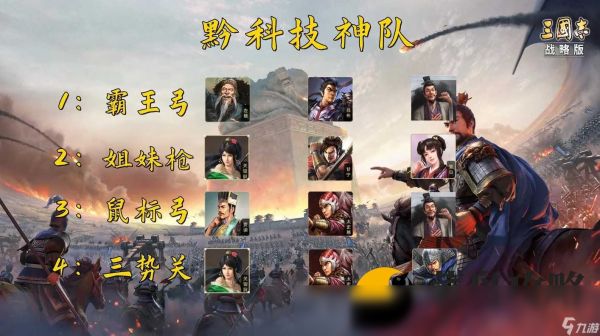 三国志战略版黑科技队伍搭配 平民黑科技队伍