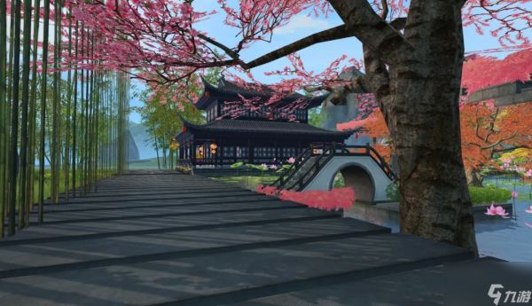 《天下》手游中秘藏的桃源仙境,陶渊明看了都点赞