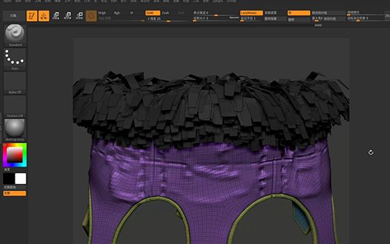 PBR次世代游戏制作模型拓扑和服饰毛发制作