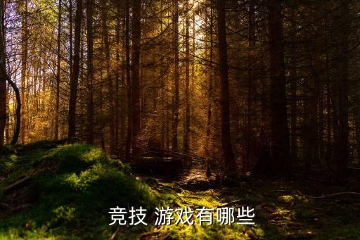  竞技 游戏有哪些