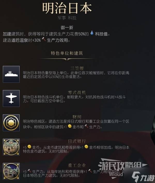 《文明7》明治日本强度与特点介绍