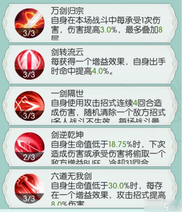 无极仙途主要增伤buff汇总