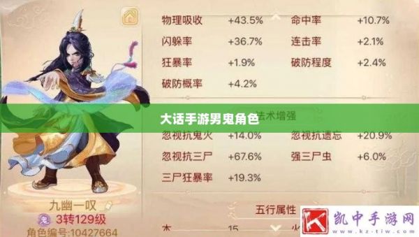 大话手游男鬼角色全面深度解析