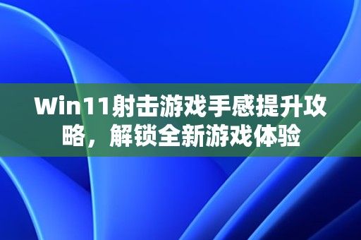 Win11射击游戏手感提升攻略，解锁全新游戏体验 第1张