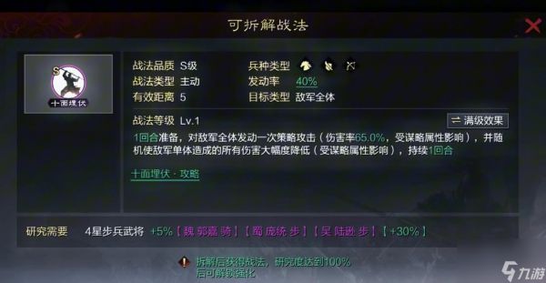 率土之滨十面埋伏怎么样
