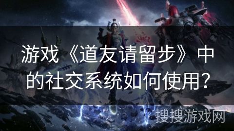 游戏《道友请留步》中的社交系统如何使用？
