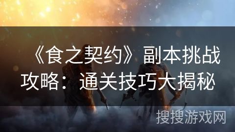 《食之契约》副本挑战攻略：通关技巧大揭秘