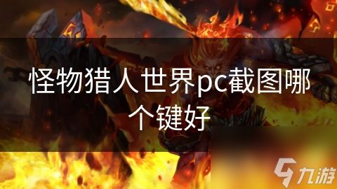 怪物猎人世界pc截图哪个键好