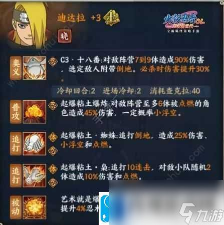 火影忍者手游中迪达拉的使用技巧与特色解析：技能特点全面介绍