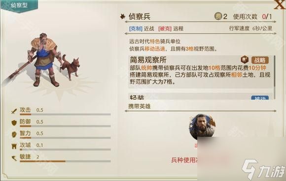 《世界启元》侦察兵兵种一览