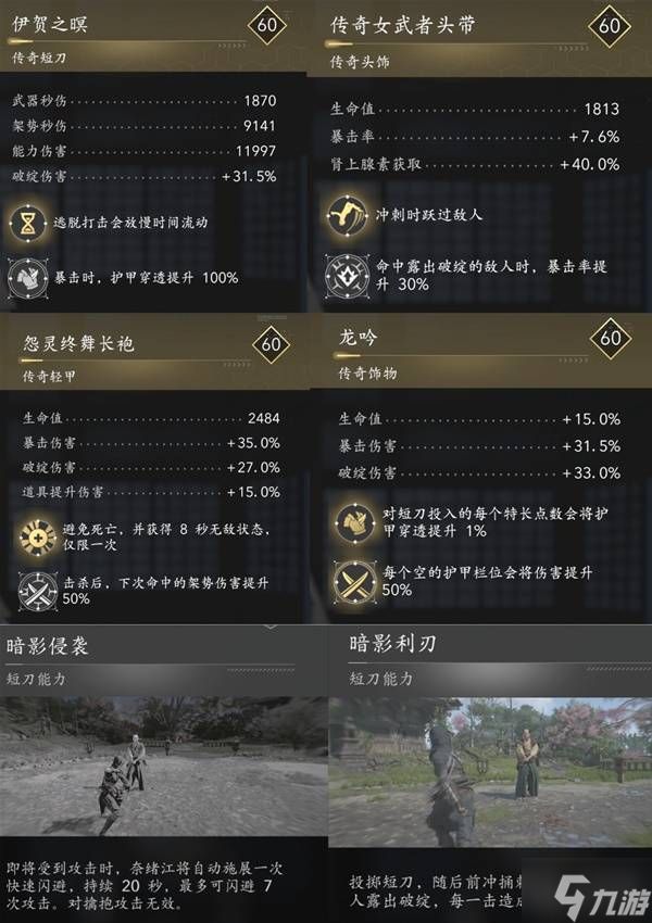 《刺客信条影》奈绪江与弥助强力配装推荐