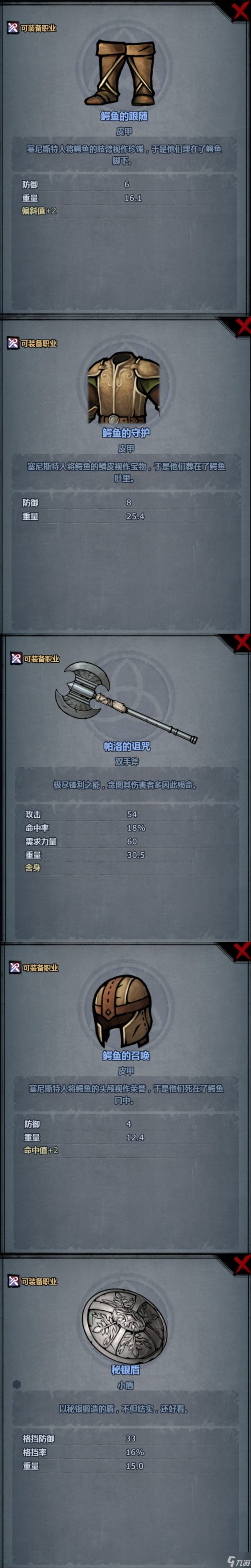 诸神皇冠遗迹宝藏装备全览
