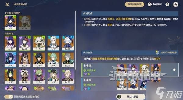 《原神》机谋变策战记第五天阵容搭配推荐