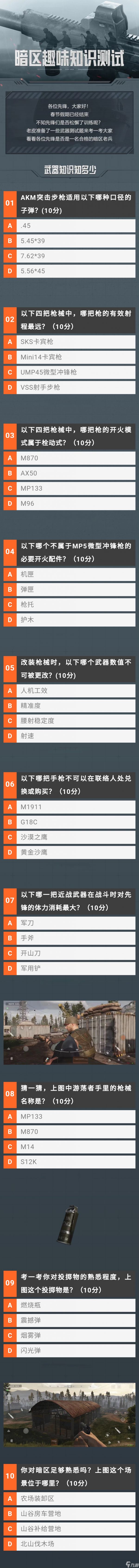 暗区突围【互动】测一测你对暗区武器知多少？