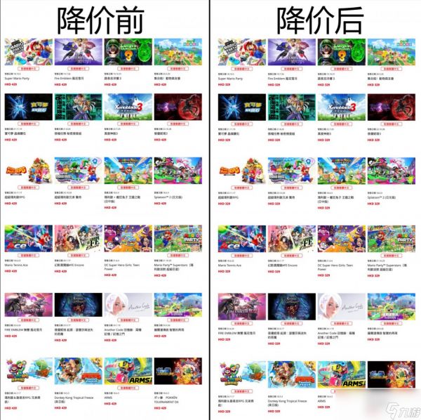 任天堂港服游戏永久降价 降幅高达100港元