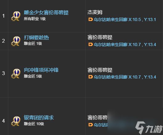 《最终幻想14：水晶世界》雕金匠介绍