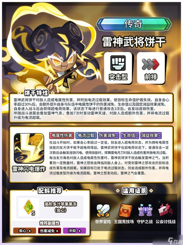 冲呀！饼干人：王国「7日签到得」 雷神武将饼干 技能情报