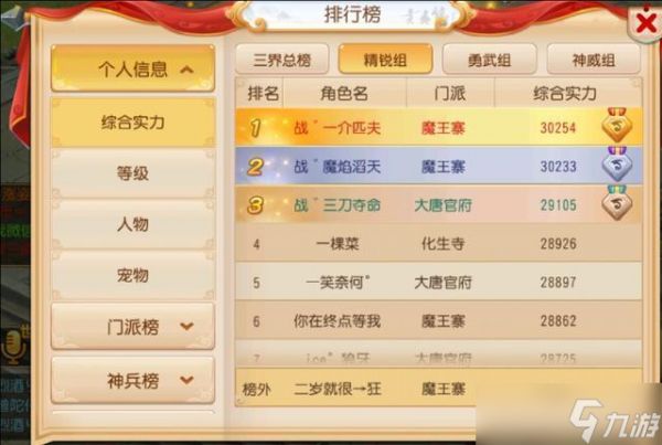 梦幻西游等级分几个阶段