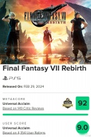 2024年M站评分冠军 FF7重生荣膺年度最佳游戏巅峰之作