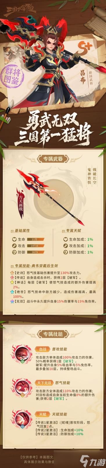 三国大冒险武将吕布信息及技能介绍