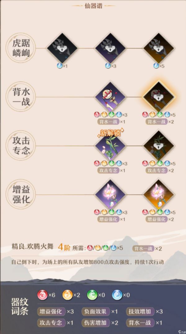 铸仙之境仙器与器纹简介