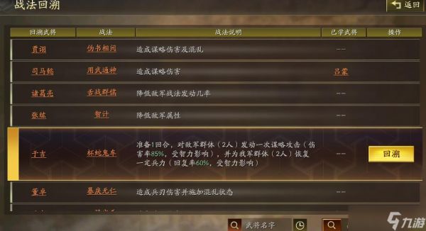 <a id='link_pop' class='keyword-tag' href='https://www.9game.cn/sgzzlb/'>三国志战略版</a>：回朔令牌，让战法变武将，哪个更合适？