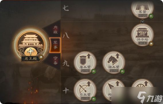 三国志战略版侠客军升什么建筑