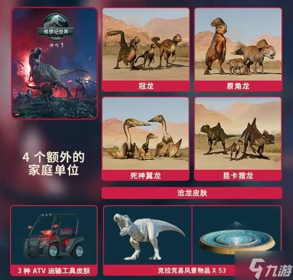 《侏罗纪世界进化3》豪华版奖励一览 侏罗纪世界进化3豪华版有什么