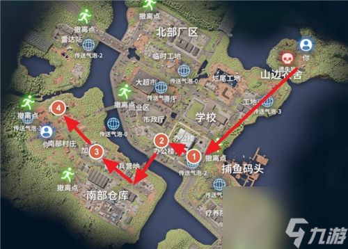 逃离鸭科夫农场镇清图路线