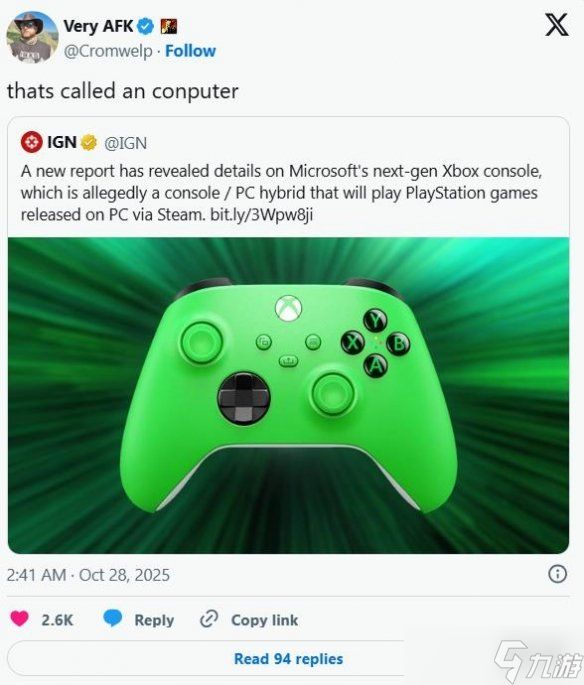 《博德3》发行总监锐评Xbox下代主机:不过是台电脑!