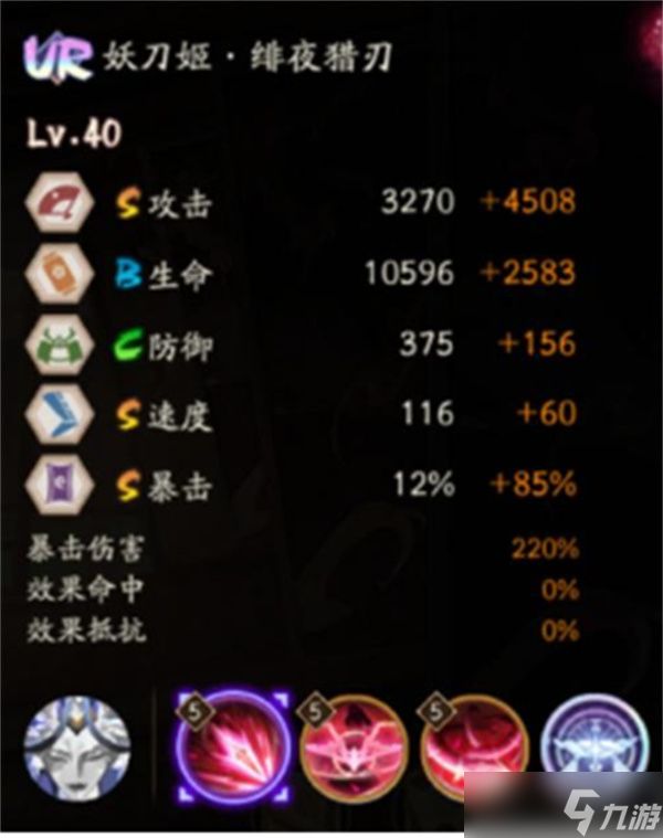 阴阳师妖刀姬绯夜猎刃技能介绍