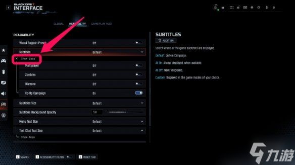 《使命召唤黑色行动7》字幕开启方法
