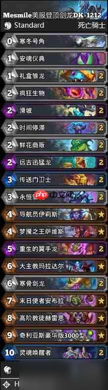 炉石传说标准剑龙DK卡组怎么搭配-炉石标准剑龙DK卡组分享12月