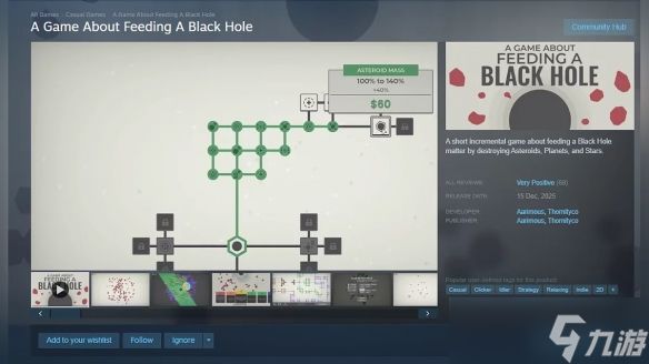 登陆Steam：你的任务是“喂养黑洞” 好评率高达95%