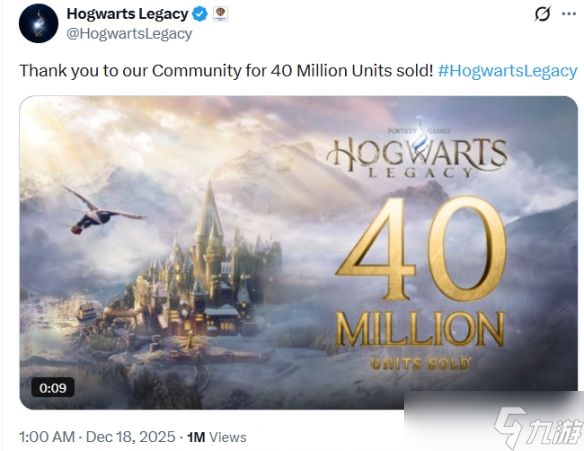 《霍格沃茨之遗》销量突破4000万!Epic抓紧时间领