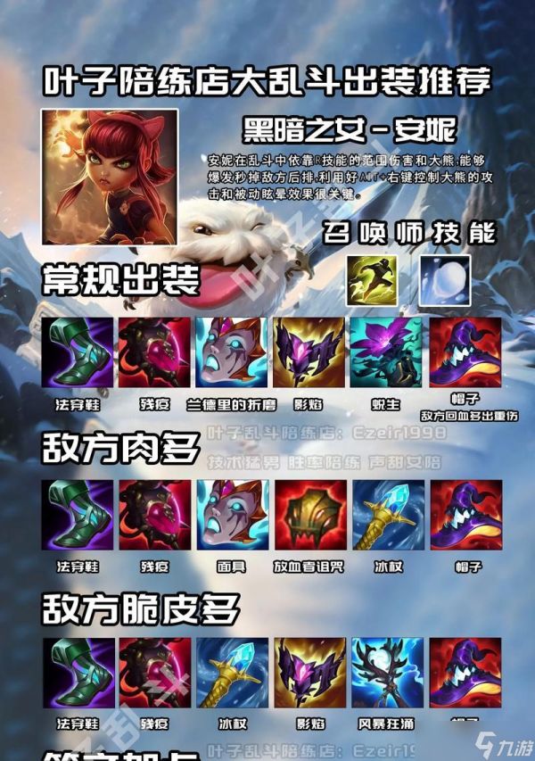 璐璐装备选择策略？