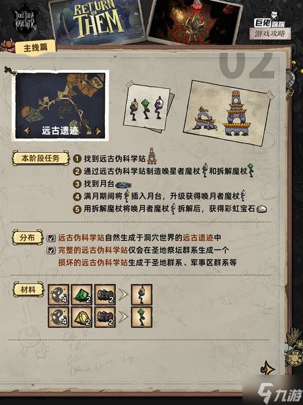 《饥荒》主线流程攻略 主线任务顺序是什么