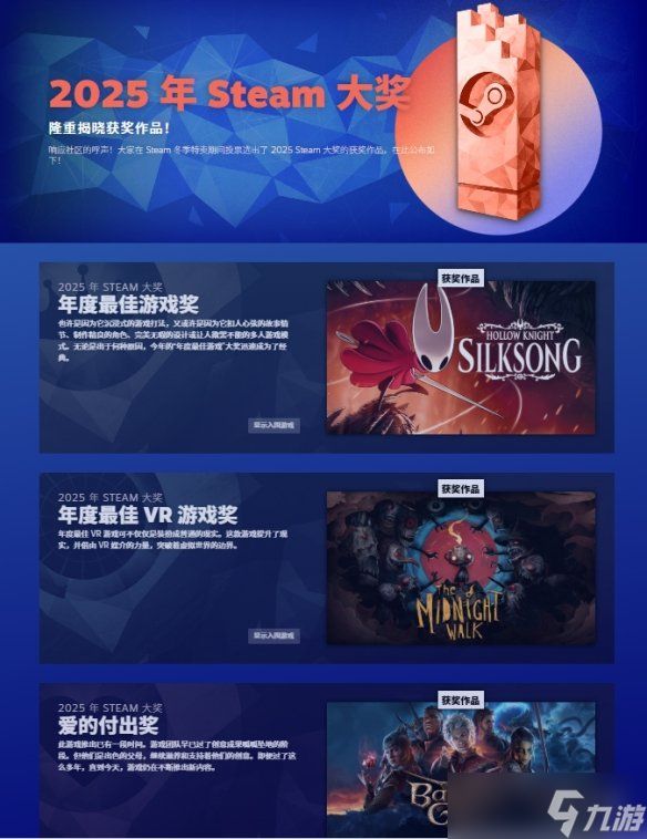 2025年Steam大奖正式揭晓！年度最佳游戏竟然是它？