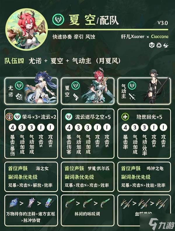 《鸣潮》3.0夏空配队推荐 夏空怎么配队