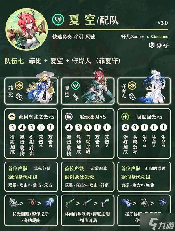 《鸣潮》3.0夏空配队推荐 夏空怎么配队