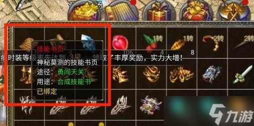 《传奇霸主》神器技能书