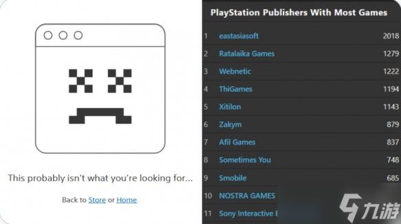 PS商店“第四大”发行商突遭清空！近1200款游戏消失
