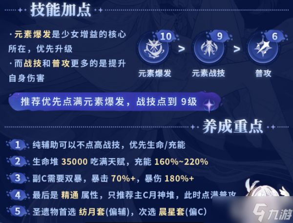 原神月之少女天赋怎么加点-哥伦比娅天赋技能加点推荐